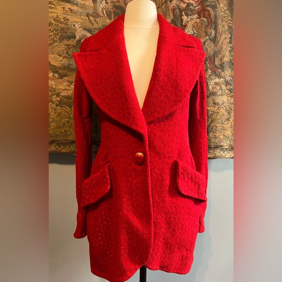 Karl Lagerfeld Jackets & Blazers - Karl Lagerfeld 1980s Red Jacket